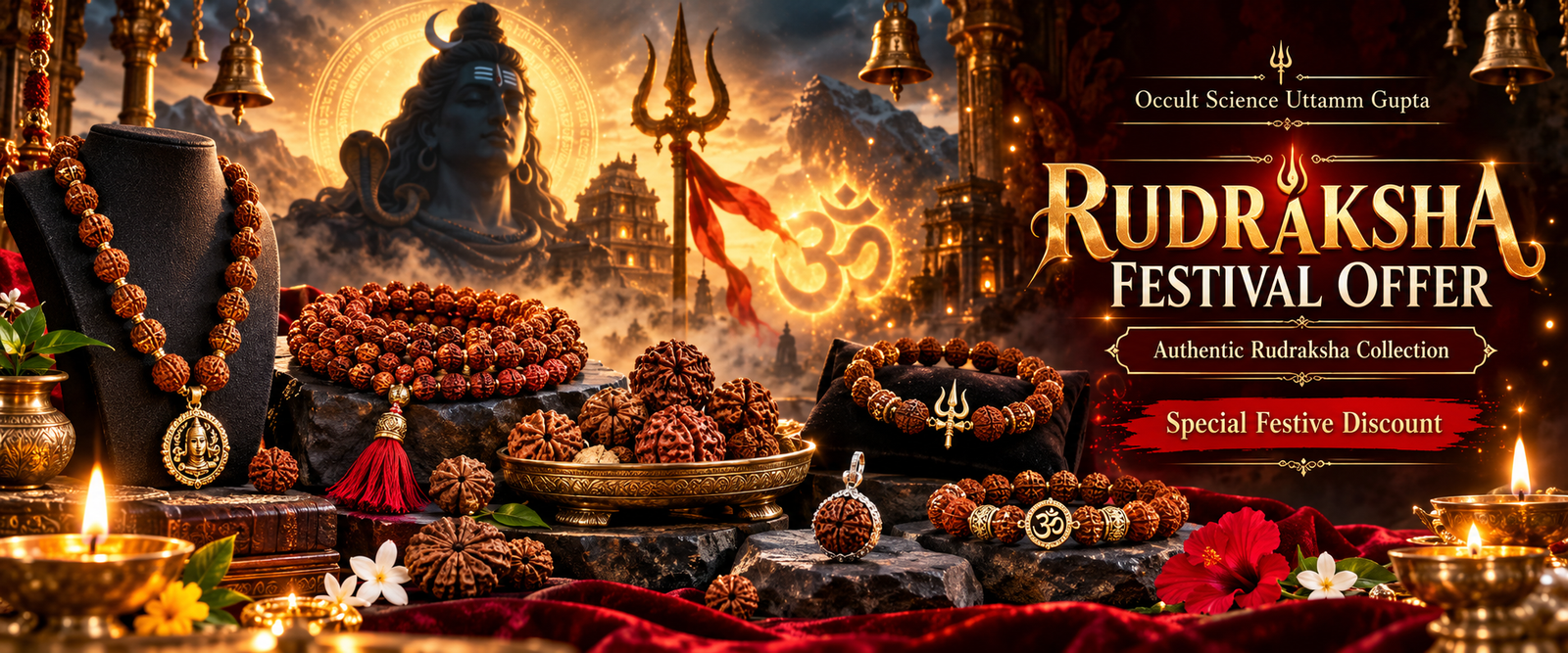 Rudraksha Festival Offer Temple Display